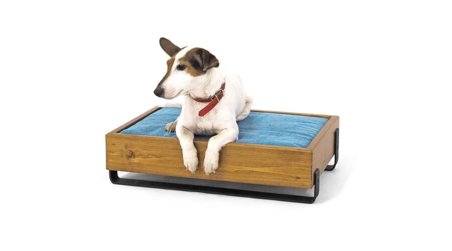 Κρεβάτι σκύλου με μαξιλάρι ξύλινο 4legs